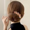 Xerling Rhinestone Butterfly Hair Comb Hair Accessories for Women Decorative Crystal Hair Side Comb Hair Piece for Bride Wedding Bridal Hair Jewelry (Champagne A)