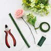 Menecor Floral Arrangement Kit Bouquet DIY Making Tools 24 Gauge Floral Stem Wire,24 Gauge Paddle Wire,Wire Cutter,Tapes
