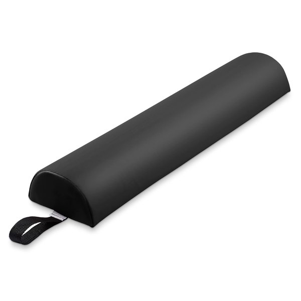 Saloniture Half Round Massage Table Bolster Pillow Pad - 26 x 6 x 3 Inch - Black