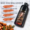 Callmynm Black Hair Dye Shampoo 3-In-1, Instant Gray Hair Coverage in Minutes-Long Lasting Argan Oil Herbal Hair Color Shampoo champu con tinte para canas 500ml