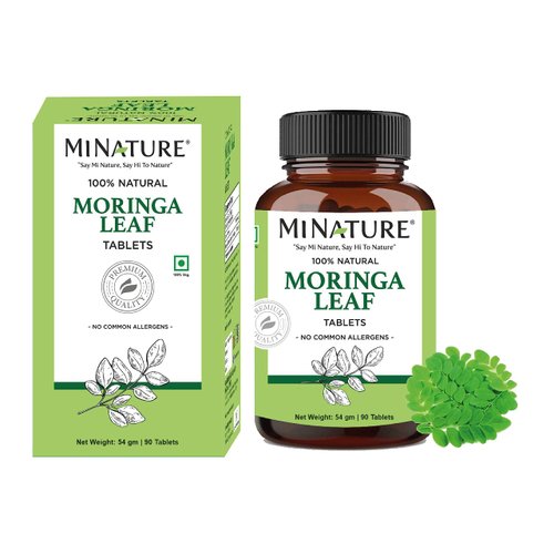 Moringa Leaf Tablets - 90 Tablets, 1000 mg| by mi Nature | 100% Natural Moringa| Antioxidant| Moringa Leaf Powder | Vitamin C |Vegan | from India