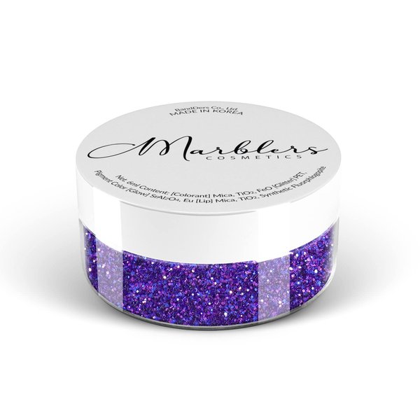 MARBLERS Twinkle Glitter [Pansy Purple] 0.18oz (5g) | Fine | Non-Toxic, Vegan, Cruelty-Free | Eyeshadow, Body Butter, Nail Polish, Nail Art | Party, Body, Face, Hair Makeup