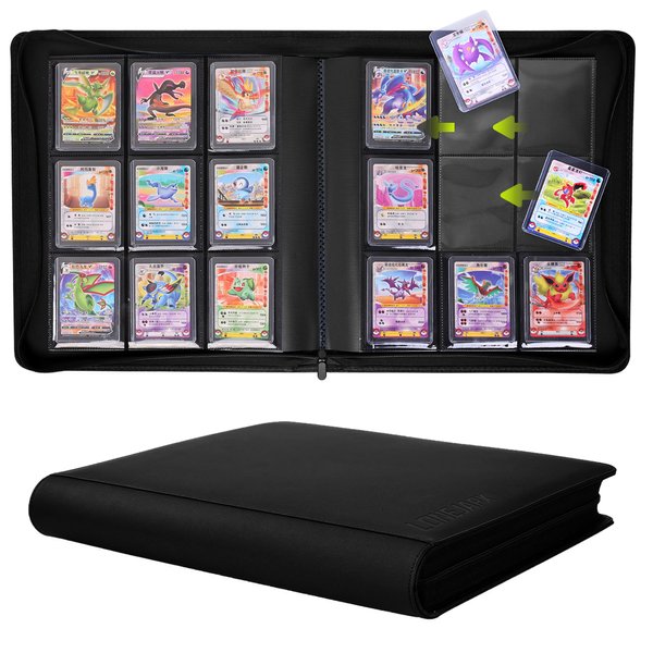 Top Loader Binder - Holds 360 Card Binder, Fits with Top Loaders Just Fine Baseball Card Sleeves,Trading Card Card Binder,9pocket Top Loader Binder for Cards, Side Loading Card Binder