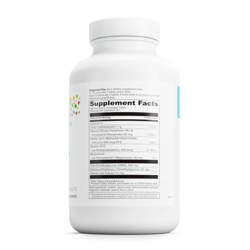 DAVINCI Labs Focus Chewable - Supplement to Support Behavior, Brain Health, and Immune Health for Kids* - with Vitamin B6, Folate, Vitamin B12, and More - Orange Flavor -Sugar-Free - 90 Tablets