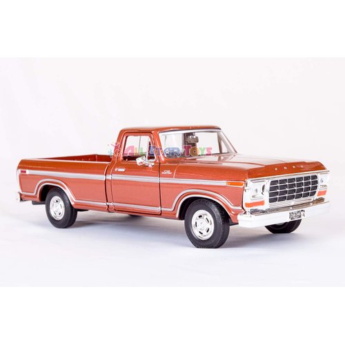 Motormax 1979 Ford F-150 Pickup Truck 1:24 Diecast Car Model 79346 Brown