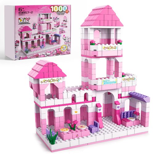 AEROQUEST Princess Castle Building Blocks, 6-in-1 Building Toys 1000Pcs for Girls 6-12 Construction Play Set Educational Toys for Kids Christmas Birthday Toy Gift
