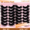 loladook Dramatic Lashes Fluffy 20mm Mink Lashes Cat Eye Big Eyelashes Mink Long False Eyelashes Cat Eye 25mm Volume 14 Pairs Strip Lashes Pack