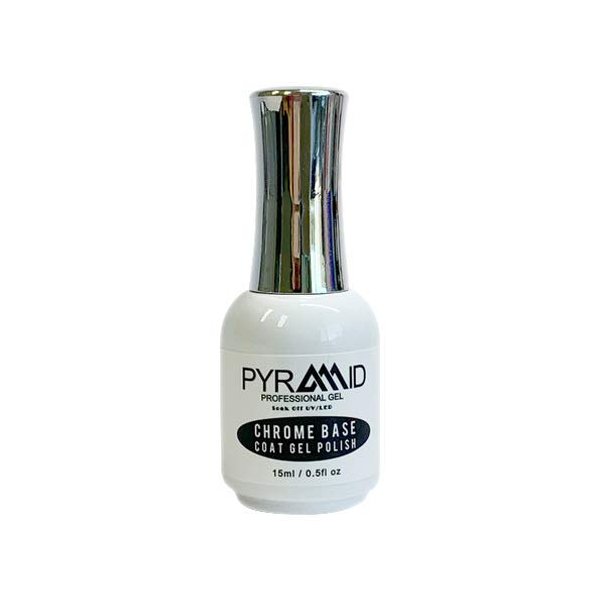 Pyramid Professional Soak Off UV/LED Essentials Gel Polish 0.5 fL Oz | 15 mL (Chrome Base Coat)