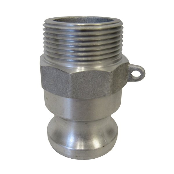 1-1/4 Inch Aluminum Cam & Groove Fitting, F125 Male Camlock Coupler X Male NPT Thread, 250 PSI Max Pressure, 185°F Max Temp, NBR Gasket, Leak-Tight Connection for Water & Chemical Transfer