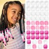 VENOFEN 48PCS Pink Hair Beads Dreadlock Beads for Hair White Braid Beads Light Pink Pony Beads for Kids Girls Jewelry Making Hair Accessories