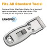 CANOPUS Single Edge Industrial Razor Blades, Safety Straight Edge Razor, 100% Made in USA, Box & Carton Cutter Replacement Blades, Glass and Paint Scraper Razor Blades (10 Pieces)