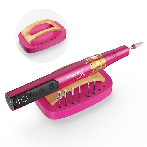 Cordless Nail Drill Holder, Wooden Holder Stand for Professional Nail Drill & Bits, Nail Brush Stand Nail Supplies Organizer Holder for Nail Salon Manicure Table
