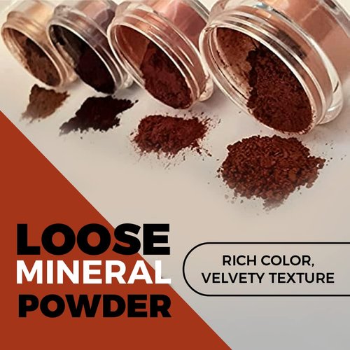 Concrete Minerals Metallic Eyeshadow, Silky- Smooth and Highly Pigmented, Longer-Lasting With No Creasing, 100% Vegan and Cruelty Free, 8 Grams Loose Mineral Powder (Blood Moon)