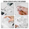 XUENIN 2-Piece Acrylic Tape Dispenser Desk - Durable, Stylish, and Versatile for Home, Office, or School - Fits Standard Tape Rolls - Desktop Convenience for Easy Organization（Silvery）