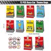 XIPEGPA Race Car Party Favors Set Race Cars Keychains Slap Bracelet DIY Stickers Straws Car Bags for Kids Race Car Themed Birthday Party Supplies Goodie Bag Fillers (Race Car)