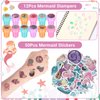 Capoda 134 Pcs Mermaid Party Favors Bulk for Girls Paper Glasses Slap Bracelets Stickers Rings Grow in Water Sea Animals Bookmarks Mermaid Goodie Bag Fillers for Mermaid Birthday Gifts Party Supplies