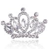 Yean Mini Princess Crown Comb Silver Crystal Tiara Hair Comb Rhinestone Hair Accessories Decorations for Women and Girls (Silver)
