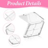 Empty Lipstick Palette 2 Pieces Empty Makeup Palette Empty Lipstick Box Portable Eyeshadow Pan DIY Eyeshadow Powder Blush Lipstick Palette Dispensing Storage Boxes Transparent Container