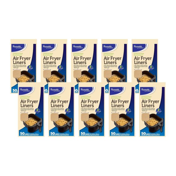 Reynolds Kitchens Air Fryer Liners 50 Count (Pack of 10)