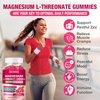 2 Pack Magnesium L-Threonate Gummies - 2000mg for Brain, Muscle & Nervous System Support. Sugar-Free Raspberry Flavor, 120 Count for Kids & Adults