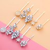 10PCS Crystal Hair Clips Vintage Rhinestone Hair Pin Metal Alloy Plume Bobby Pin Leafy Vine Hair Barrettes Stars Pearl Daisy Hair Accessories for Women Girls Brides