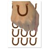 Horseshoe Lucky Temporary Tattoo Water Resistant Fake Body Art Set Collection - 54 1" Tattoos (1 Sheet)