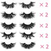 25MM Mink Eyelashes Wholesale Ninglash 10 Pack False Eyelashes, Christmas Gifts for Women Dramatic Real Mink EyeLashes, Thick HandMade Full Strip Lashes, Crueltyl Free Fluffy Lash, 3D Mink Lashes Bulk