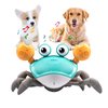 Dog Toys Escaping Crab Crawling Dog Toy with Music Control & Lights, Dancing Crab Dog Toy Obstacle Avoidance Interactive Fun Toys for Puppy/Small/Medium Dogs (Green)