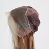 Aprilhair Pre-plucked #4/27 Brown Honey Blonde Highlight Lace Front Wigs Straight Glueless 150% Density Brazilian Virgin Human Hair (12 INCH,4/27 Lace Front Wig)