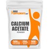 BulkSupplements.com Calcium Acetate Powder - Calcium Supplement, Calcium Powder - Food Grade, for Bone Health, 500mg (125mg Calcium) per Serving, 250g (8.8 oz)