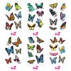 78 Pcs Butterflys Temporary Tattoos for Girls- 12 Sheet Glitter styles body Face makeup Fake Tattoo Stickers,Holiday Party Favors Supplies Accessories,Birthday Party Gifts Underwater Arts and Crafts