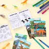 36 Pcs Dinosaur Mini Activity Books for Kids DIY Game Books Set with Pterosaur Dragon Egg Tyrannosaurus Patterns Mini Coloring Book Party Favors Goodie Bags Stuffers Classroom Back to School Supplies