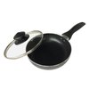Bene Casa - Black Nonstick Aluminum Frying Pan with Glass Lid (6") - Dishwasher Safe for Easy Cleaning