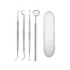 OLIXUZYH Dental Tools,Dental Picks,Dental Tools Kit for Teeth Cleaning,Stainless Floss Picks for Dentist, Personal,Pets Oral Care with Oral Mirror Tooth Tartar Plaque Scraper Dental Probe with Case