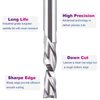 SpeTool Downcut Spiral Router Bits 1/4 inch Shank,1/4 inch Cutting Diameter Solid Carbide CNC Router Bit Woodworking End Mills for Wood Carving Slotting