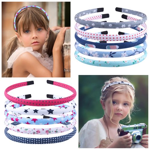 Candygirl Girls Headbands Plain for Kids Cloth Headbands for Girls Gifts Thin Hair Headbands for Toddler Cute Head Bands