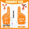 Sinmoe 24 Pcs Sports Fan Foam Finger Mini Foam Fingers Foam Hand Foam Finger 1 for Sports Themed Birthday Party Supplies Sport Events Baseball Basketball Soccer Team Gifts (Orange)
