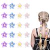 20pcs Mini Flower Hair Clips, Mini Flower Barrettes Cute Small Flower Braid Claw Clips Elegant Tiny Hair Accessories for Women Daily Party Wedding Bridal