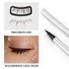AFGHOUZ 2 In 1 Eyeliner And Lower Lash Stamp Set, Waterproof Liquid Eyeliner Pen, Lower Eyelash Stamp With Ink, Natural Eye Makeup Tool