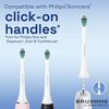 Brushmo Genuine Compact Replacement Toothbrush Heads Compatible with Philips Sonicare HX6023, 8 Pack