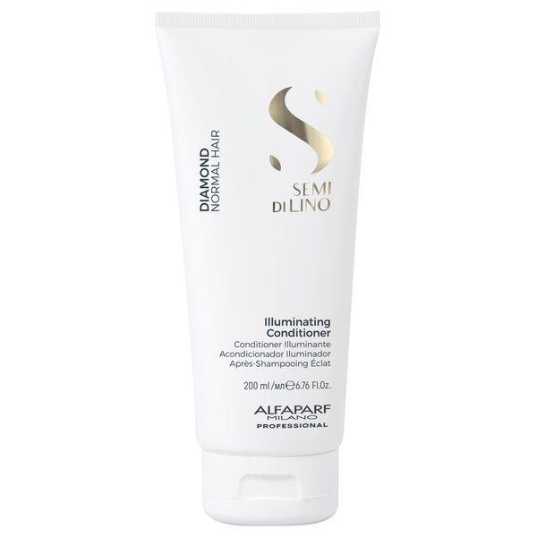 Alfaparf Milano Semi Di Lino Diamond Illuminating Conditioner - Moisturizing Conditioner For Normal and Color Treated Hair - Sulfate & Paraben Free Professional Hair Care (6.76 oz)