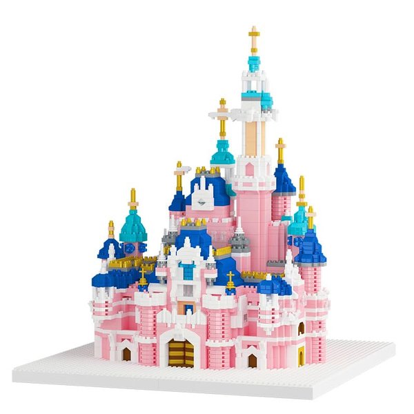AIYIMUSIDEEN Pink Castle Building Blocks Set Perfect for Girls Age 8-12 Includes Building Blocks Sets Architecture, Home Alone Building Blocks Set, Building Blocks Architecture Sets(3600PCS)