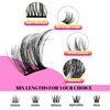 Lash Clusters Kit DIY Lashes Kit with 10 Pairs D Curl Cluster Lashes Wispy Eyelash Bond and Seal Lashes Remover and Eyelash Applicator for Eyelash Extension at Home