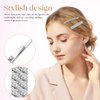 Beaupretty 15pcs Rhinestone Hair Clips Crystal Bobby Pins Metal Bling Barrettes Hair Accessories for Women Girls Silver