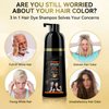 Ofanyia Black Hair Dye Shampoo, Black Hair Shampoo for Gray Hair Coverage, Herbal Ingredients Instant Black Hair Dye Shampoo for Women Men, 3 in 1 Black Hair Dye Shampoo 3 In 1, 420ML/14.2FL.OZ
