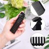 10 Pcs Portable Travel Folding Comb Brush Combo Compact Foldable Hair Brush Pocket Size Comb Double Headed for Women Men Homeless Hotel Shelter Nursing Home Charity Church (Black)