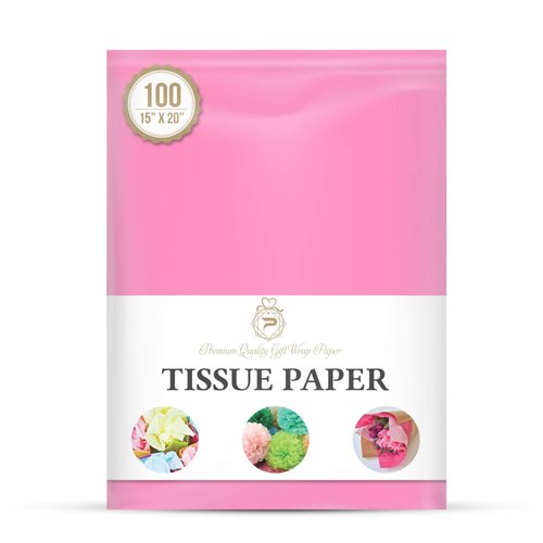 Pink Gift Wrapping Tissue Paper for Gift Packaging, Floral, Birthday, Christmas, Halloween, DIY Crafts and More 15" X 20" 100 Sheets