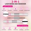 MLEN DIARY Lash Bond and Remover, 2 in 1 Cluster Lash Glue and Lash Glue Remover 24 Hours Long Lasting Super Strong Hold Waterproof Non-Irritating Lash Extensions Adhesive, Fast Removal No Residue