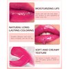 Moisturizing Lip Tint Stain, Velvet Water Lip Tint Liquid Lipstick Makeup, Vivid High Pigment & Non-Sticky & Non-Transfer Wear Lip Gloss Oil for Lasting All-Day Beauty, Multi-use Lip & Cheek Tint- 02#