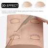 Pretty memory Lash Mannequin Head with 2 Pairs of Removable Lash Practice Eyelids, Realistic Eyelash Mannequin Head, Soft-Touch Lash Extension Supplies Lash Tech Supplies for Practice